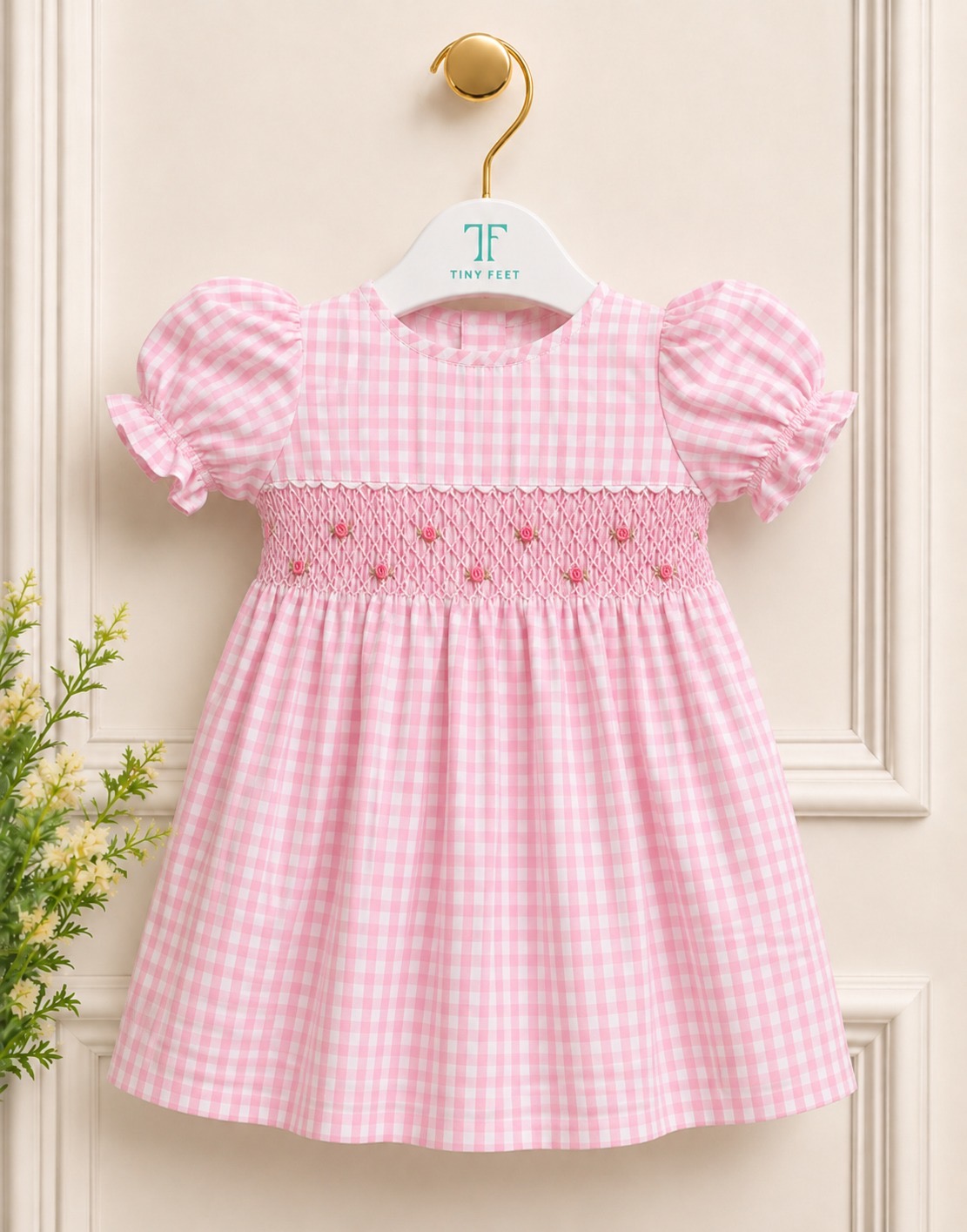 Rose Gingham Dress