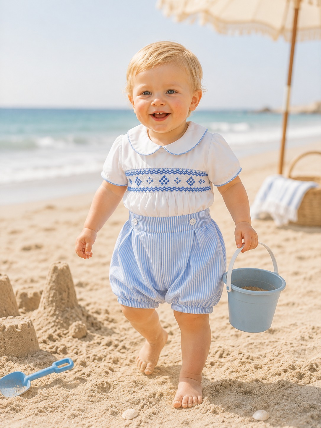 Sky Stripe Romper