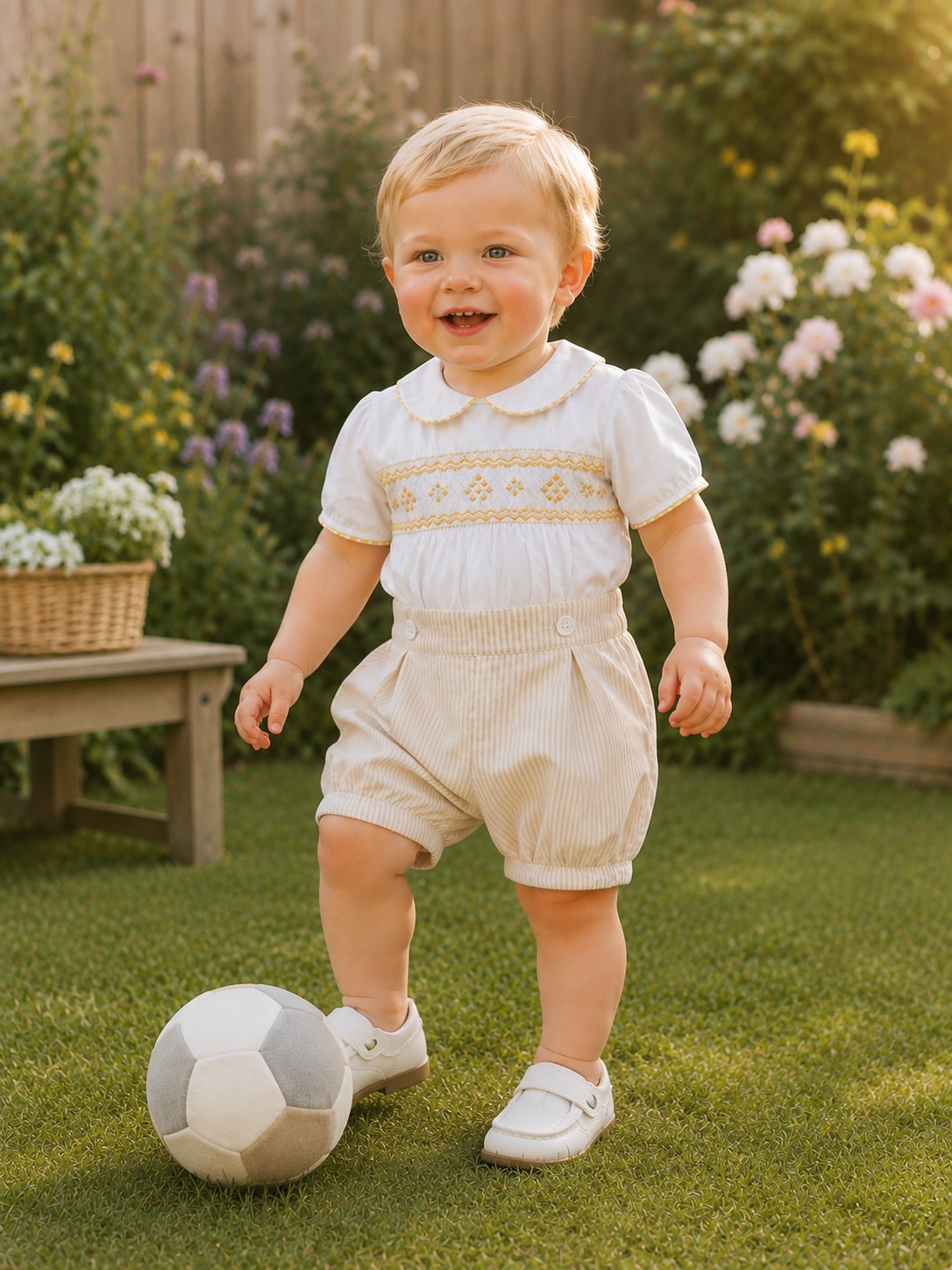 Sand Stripe Romper