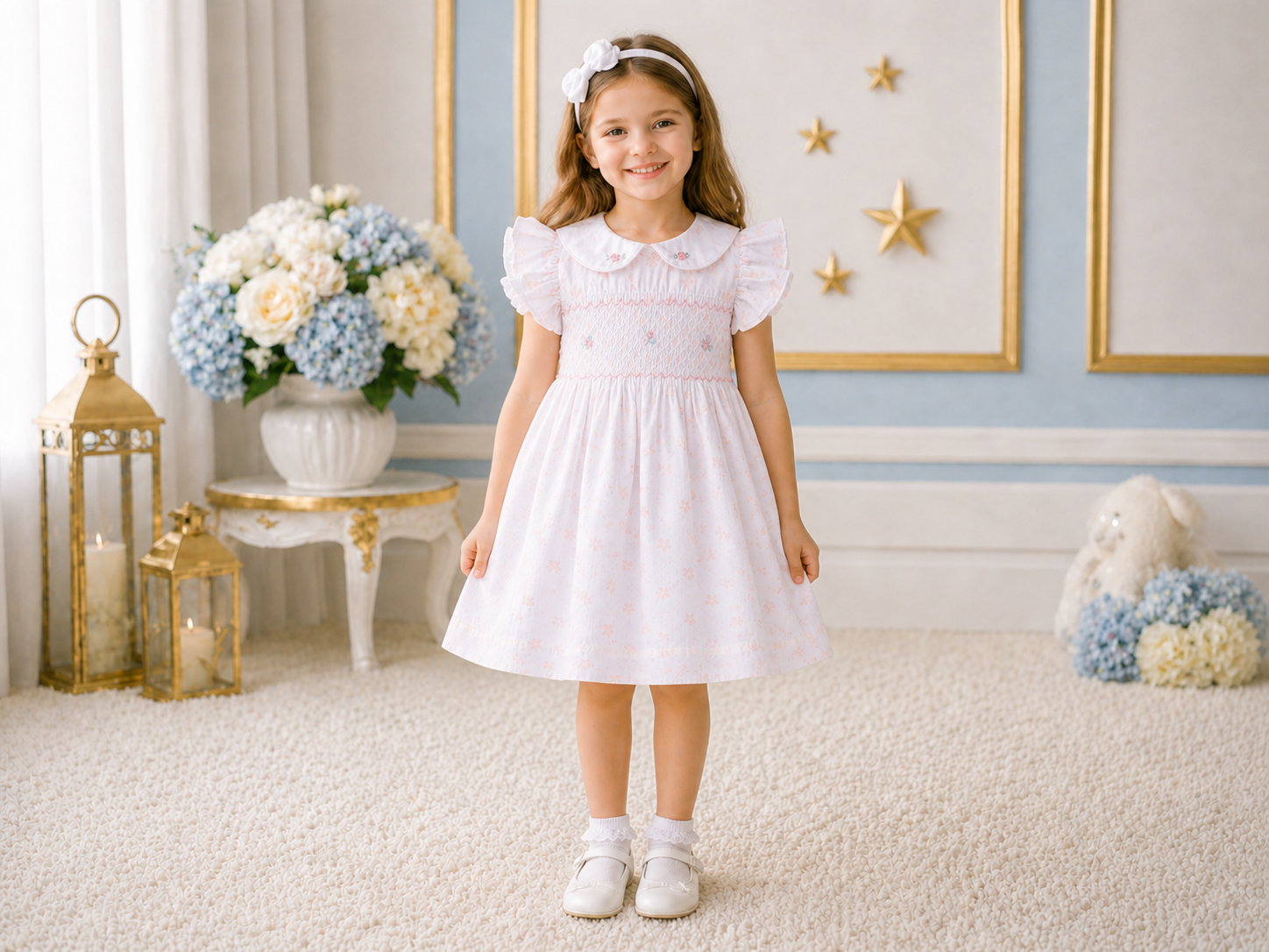 Spring Garden Smocked Dress