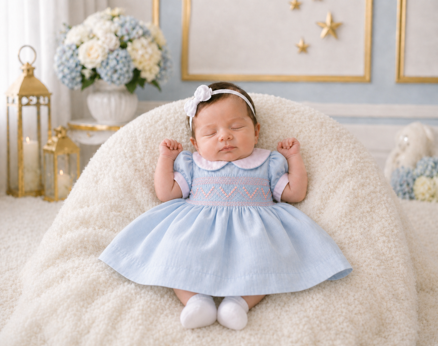 Bluebell Garden Smocked Girls Dress