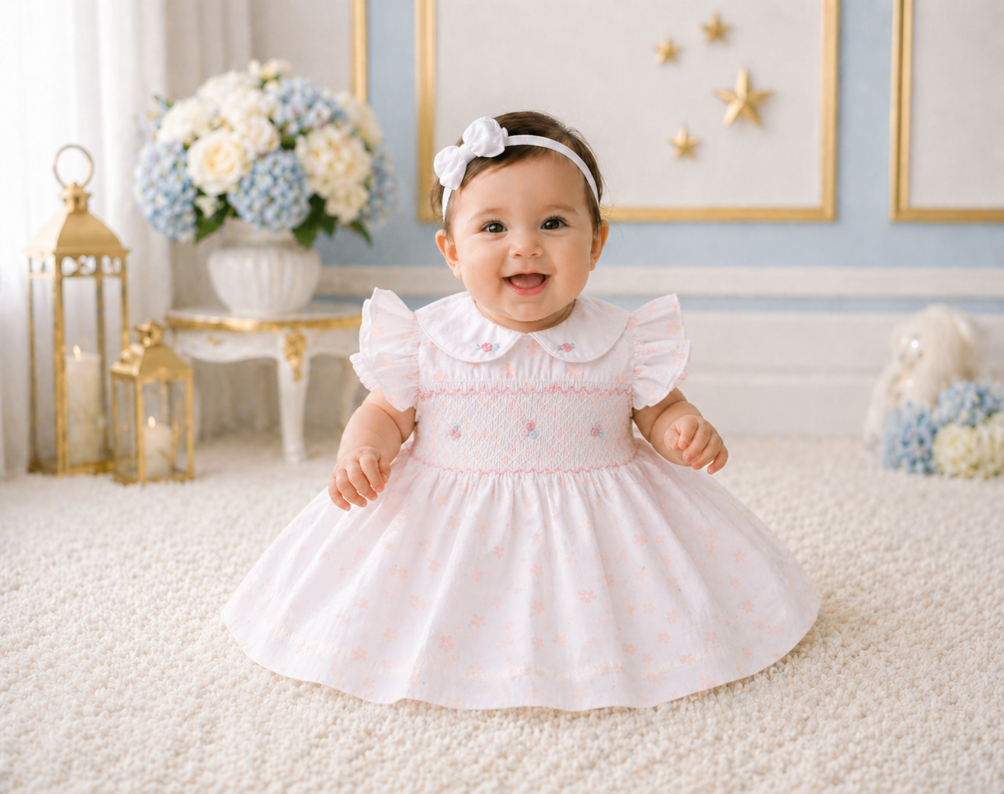 Spring Garden Smocked Dress