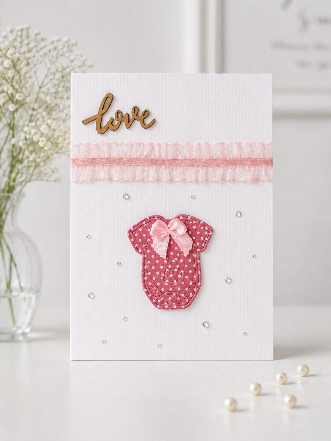 "Love” Keepsake Card for Baby Girl